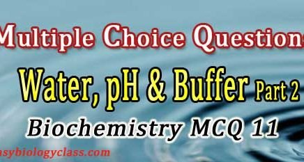 MCQ on Hydrogen Bond, pH Scale
