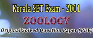 SET Exam Question Paper, 2011 Zoology | EasyBiologyClass