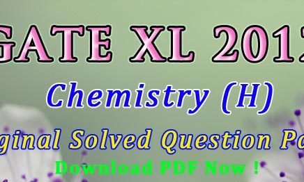 GATE Chemistry Solved Paper 2012