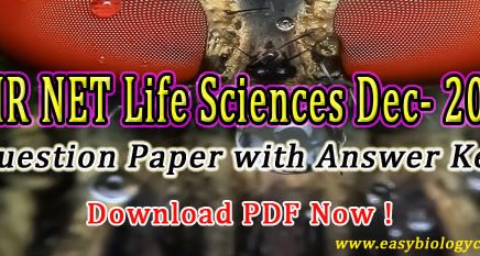 NET Life Science Solved Question Paper