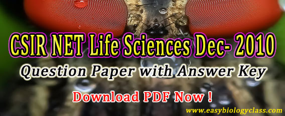 NET Life Science Solved Question Paper