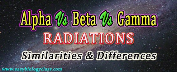 Difference Between Alpha Beta And Gamma Rays EasyBiologyClass