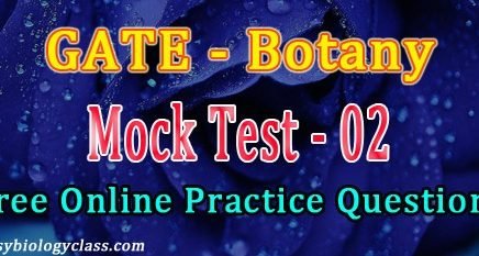 GATE XL Model Questions 2018 Botany