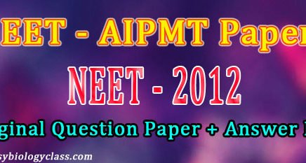 NEET 2012 Question Paper