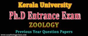 phd entrance exam question papers zoology