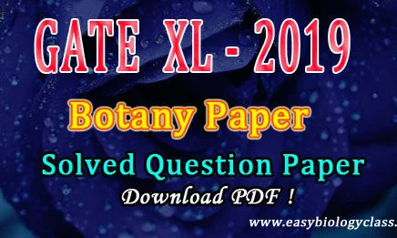 GATE Life Sciences 2019 Botany Paper