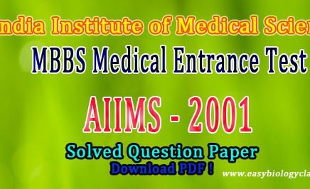 AIIMS 2001 Solved Paper