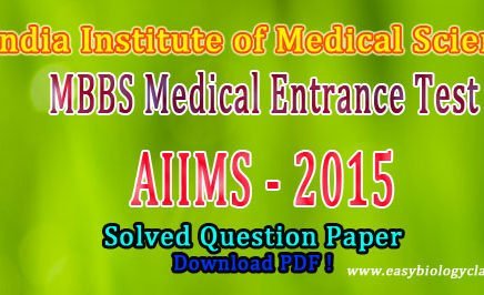 AIIMS 2015 Solved Paper