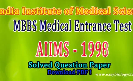 AIIMS 1998 question paper