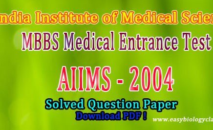 AIIMS 2004 Solved Paper
