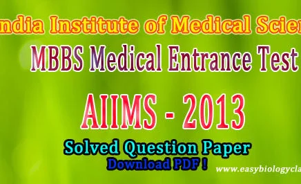 AIIMS 2013 Solved Paper