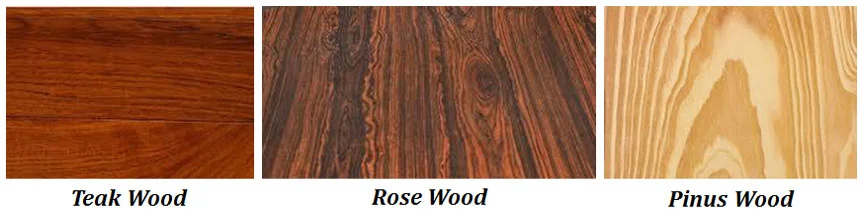 different types of woods in angiosperms