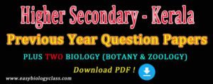 Plus Two Biology Question Paper 2019 PDF | EasyBiologyClass