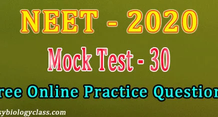 NEET Biology 2020 Paper