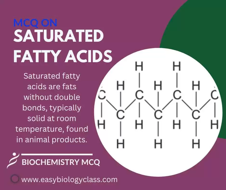 mcq on saturated fatty acids