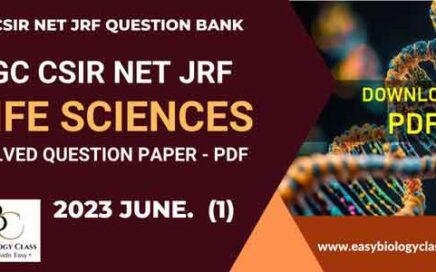 UGC NET Life Scienes Solved Paper (2023 June. Shift-1)