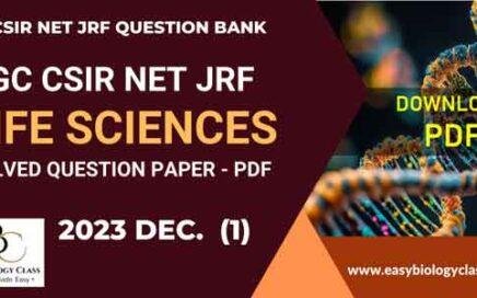 UGC NET Life Scienes Solved Paper (2023 Dec. Shift-1)