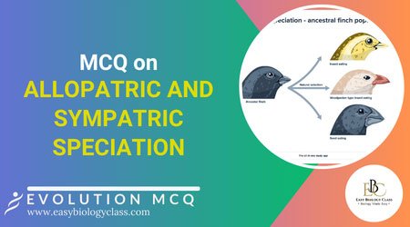 mcq on allopatric and sympatric speciation