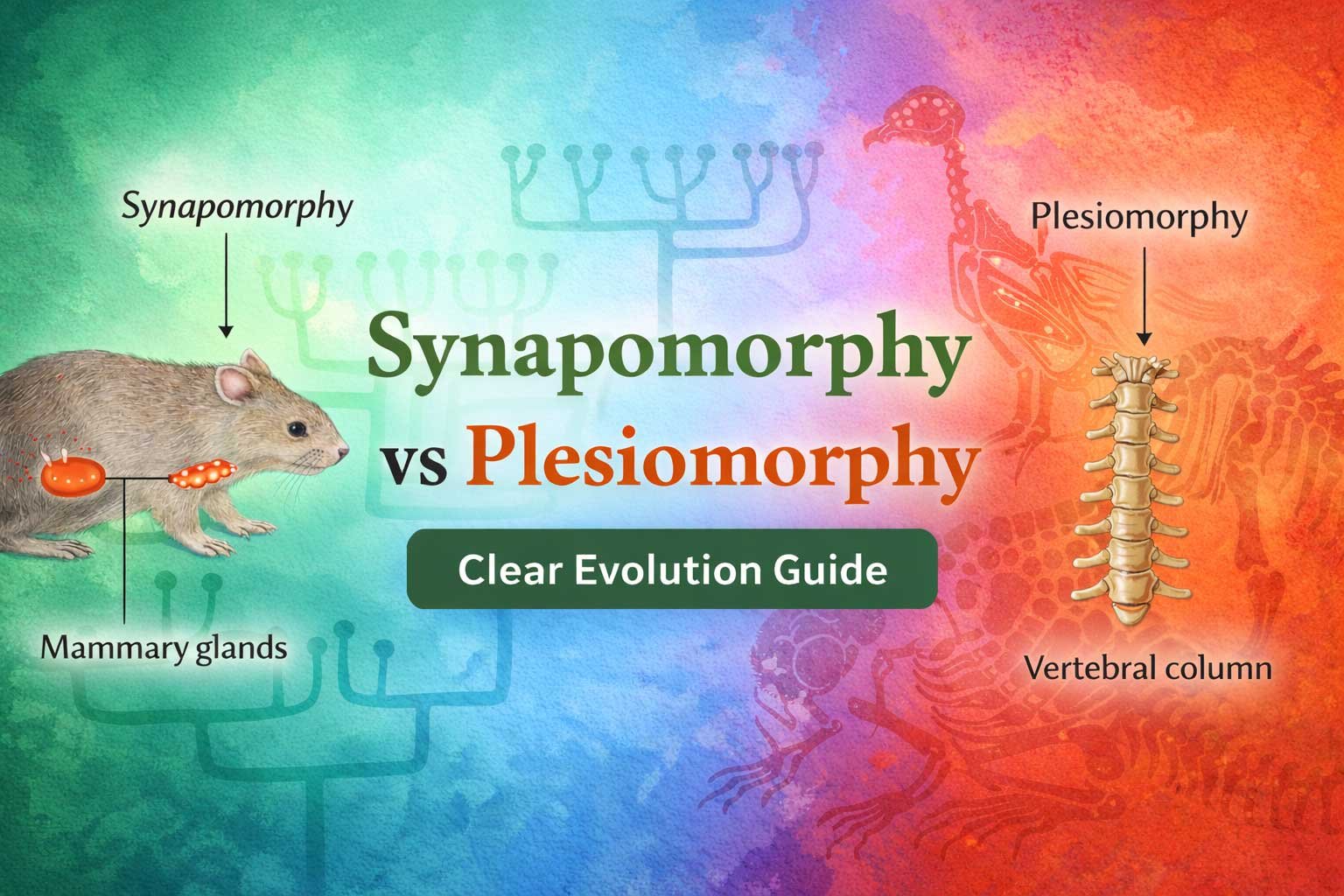 Synapomorphy vs Plesiomorphy