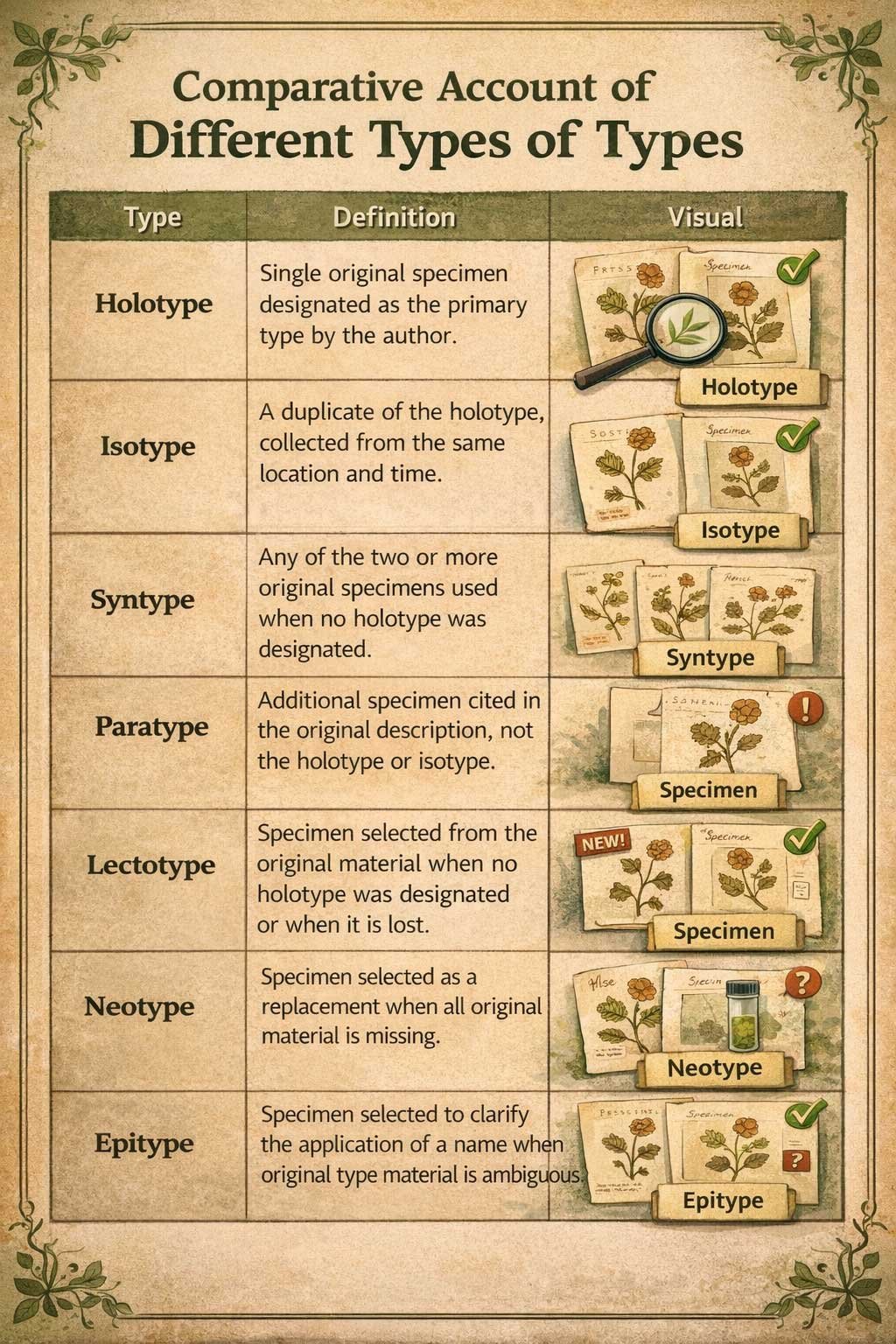 holotype lectotype paratype neotype